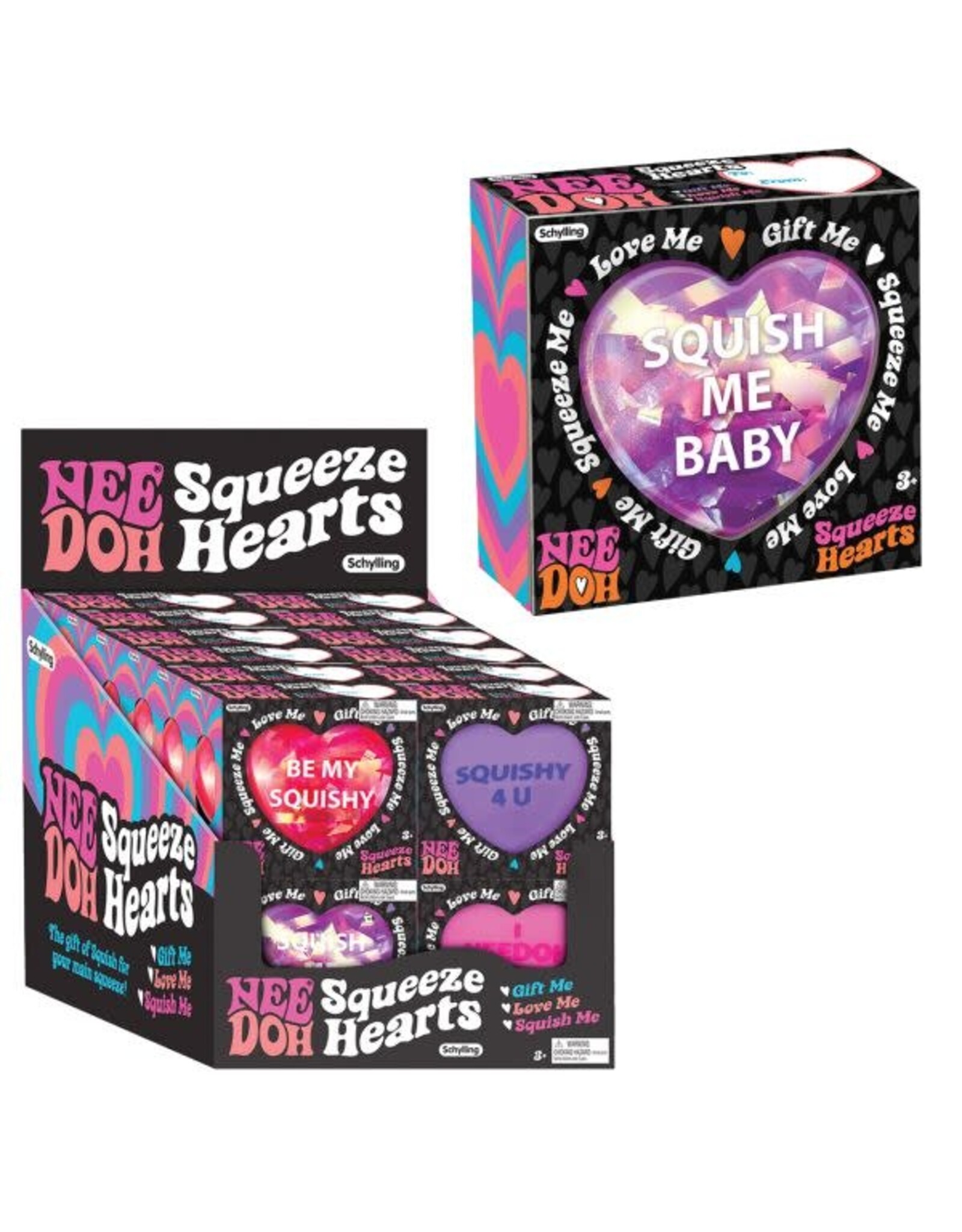 Schylling Squeeze Heart NeeDoh Assortment (2024)