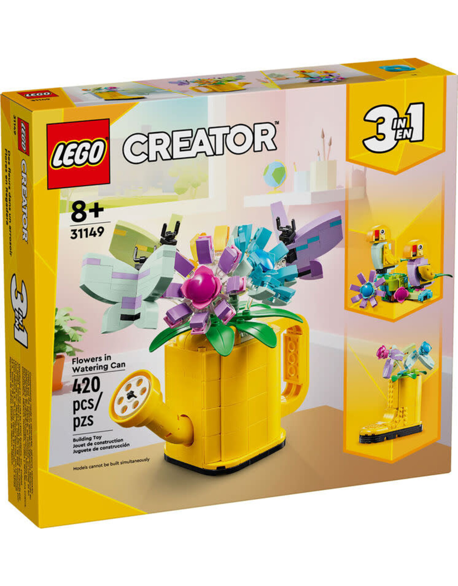 Lego Flowers in Watering Can