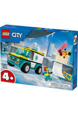 Lego Emergency Ambulance and Snowboarder