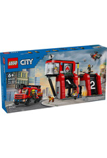 Lego Fire Station with Fire Truck