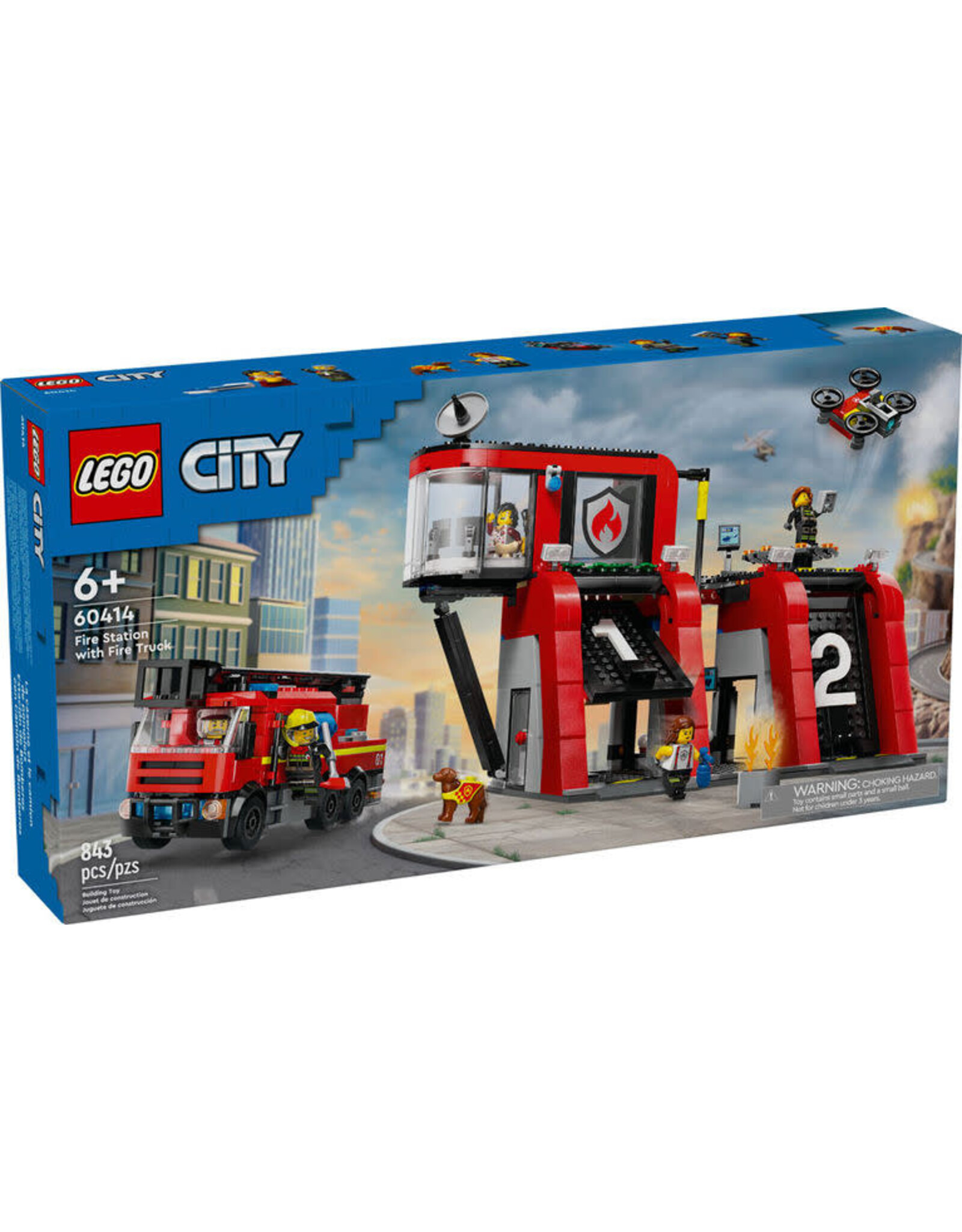 Lego Fire Station with Fire Truck