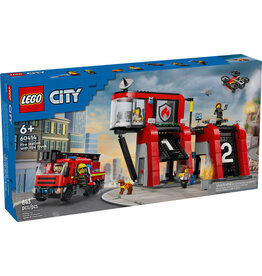 Lego Fire Station with Fire Truck