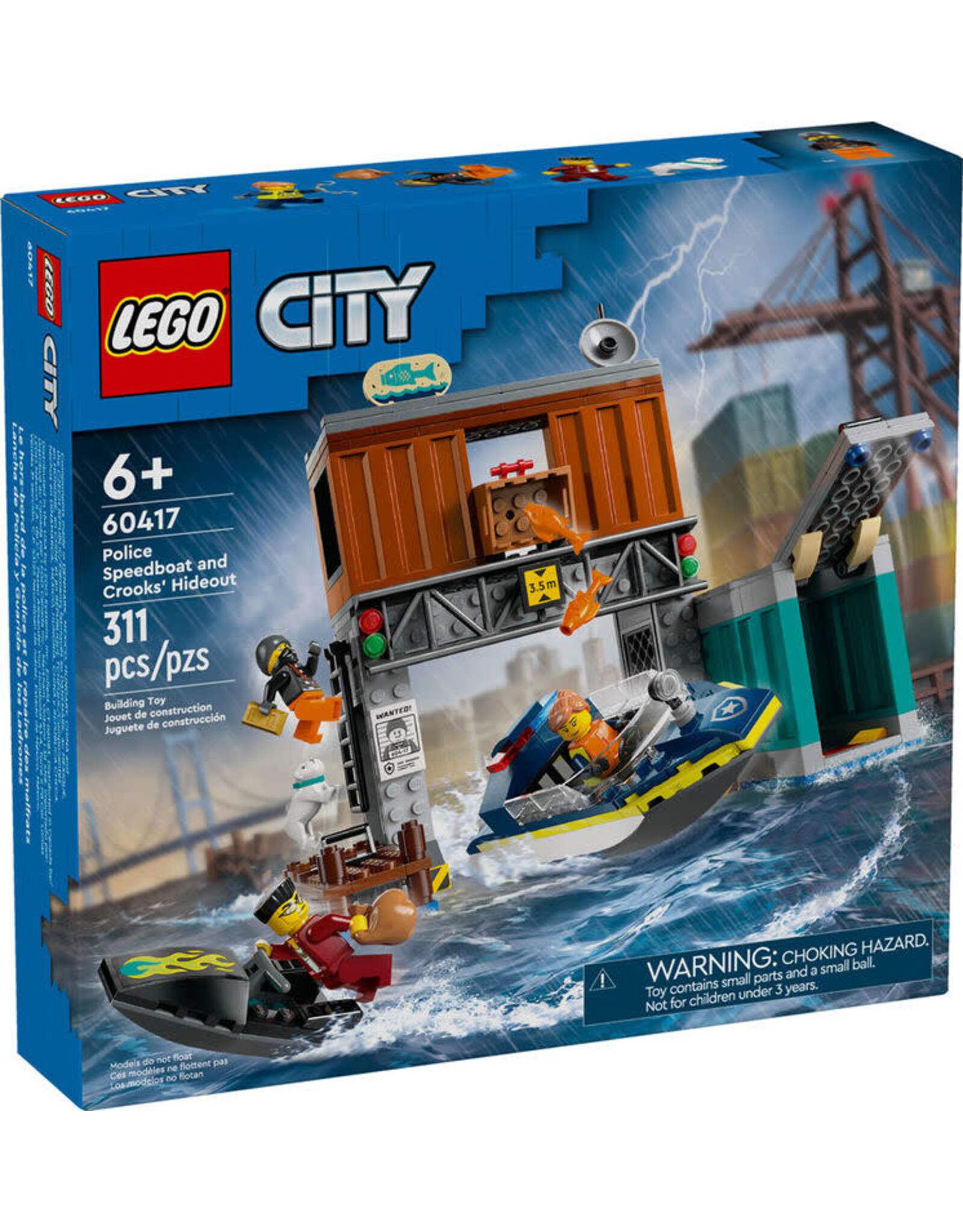 Lego Police Speedboat and Crooks' Hideout