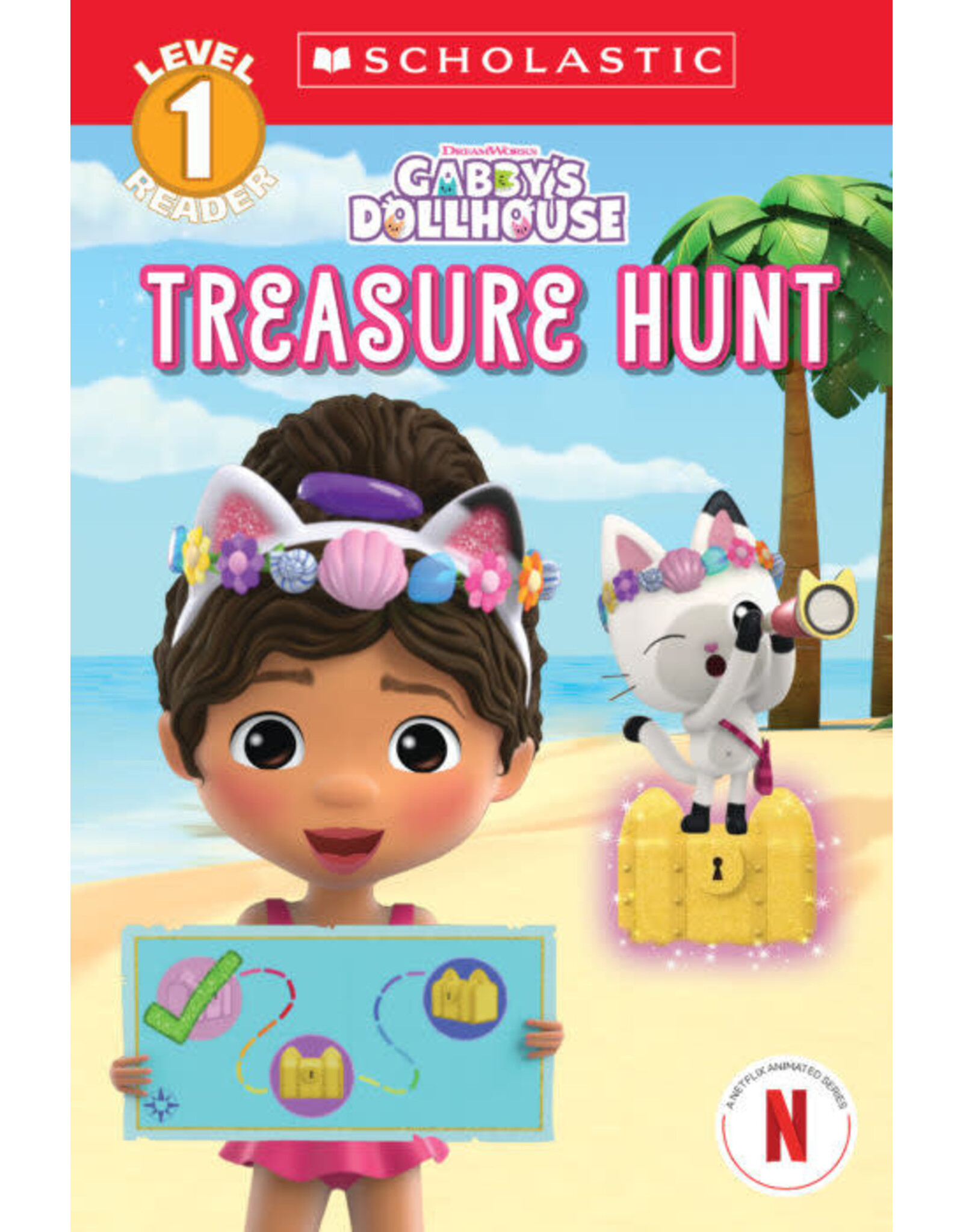 Scholastic Gabby's Dollhouse Level 1 Reader: Treasure Hunt