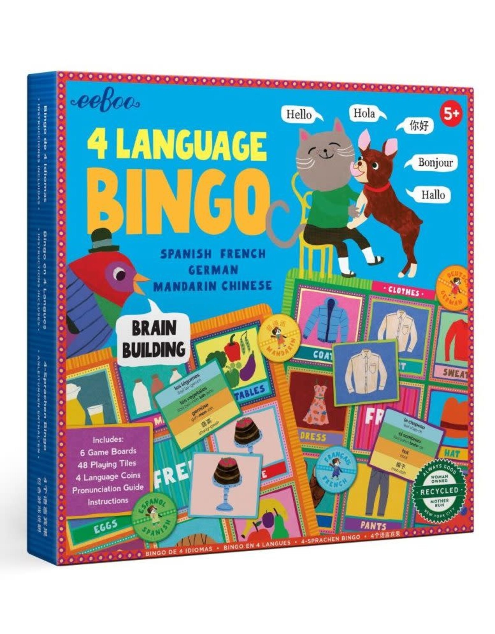 eeBoo 4 Language Bingo