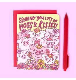 Turtle's Soup Hogs And Kisses Pigs Greeting Card