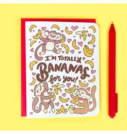 Turtle's Soup I'm Bananas for You Monkey Greeting Card