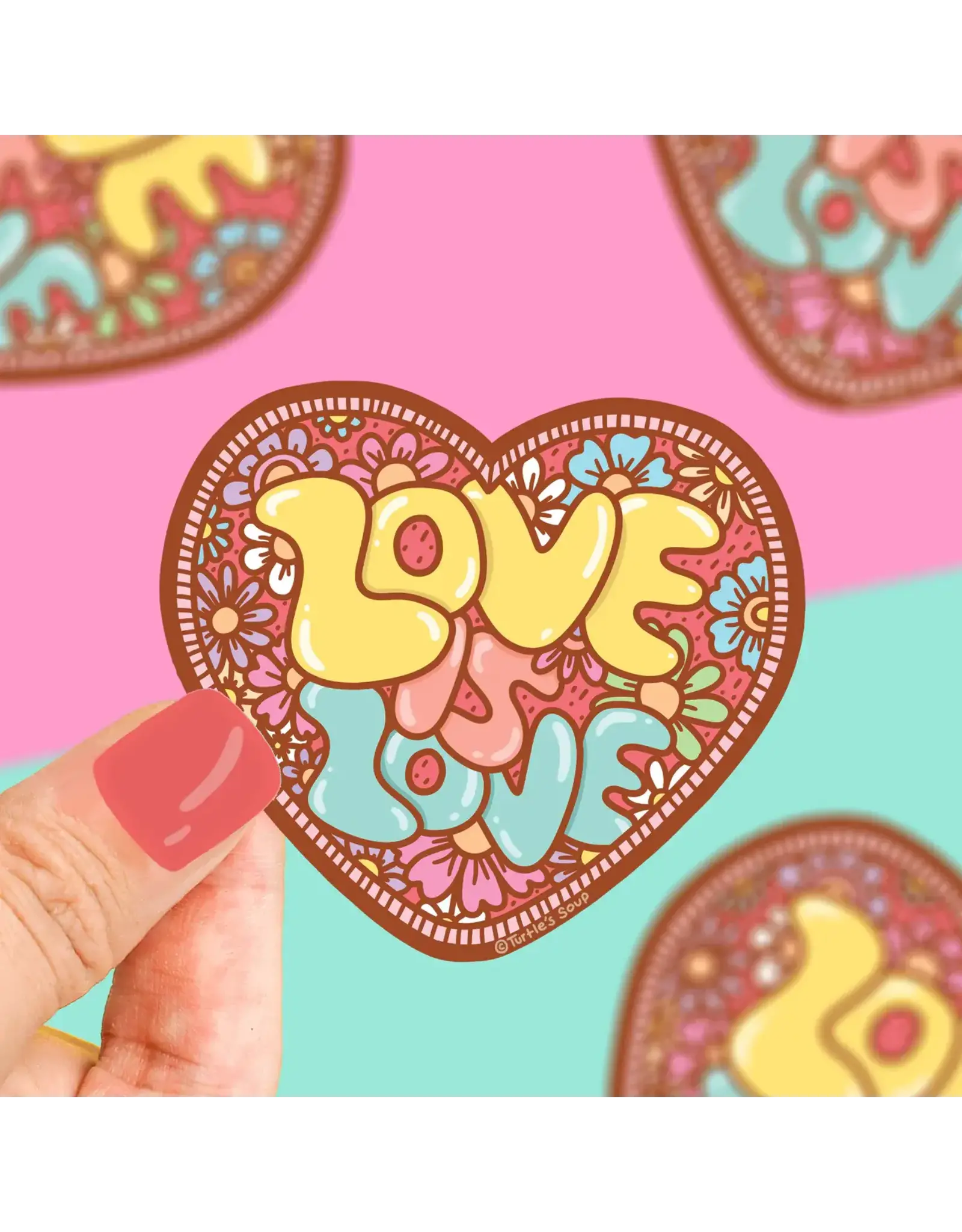 Turtle's Soup Love Is Love Vinyl Sticker