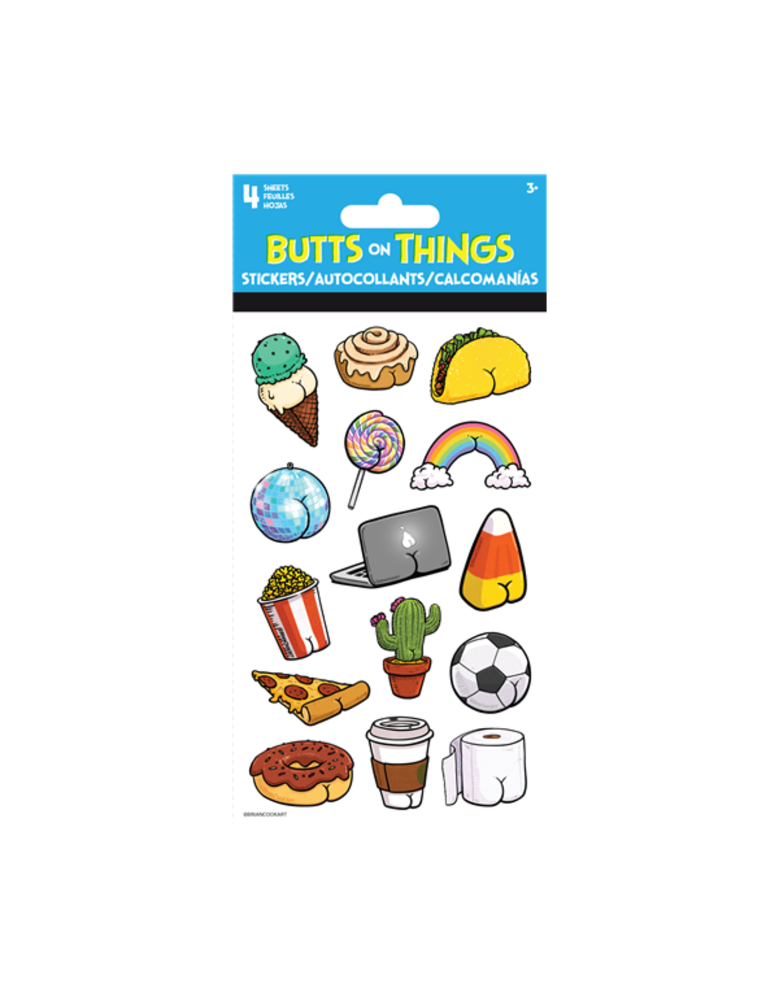 Sandylion Butts on Things Stickers