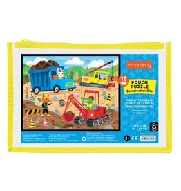 Mudpuppy Construction Site Pouch 12pc Puzzle