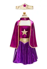 Great Pretenders Superhero Star Dress, Cape & Headpiece, Size 5/6