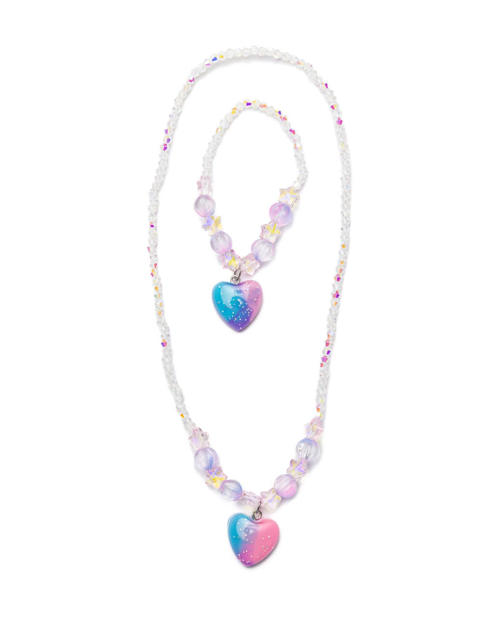 Great Pretenders Galaxy Heart Necklace and Bracelet