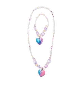 Great Pretenders Galaxy Heart Necklace and Bracelet