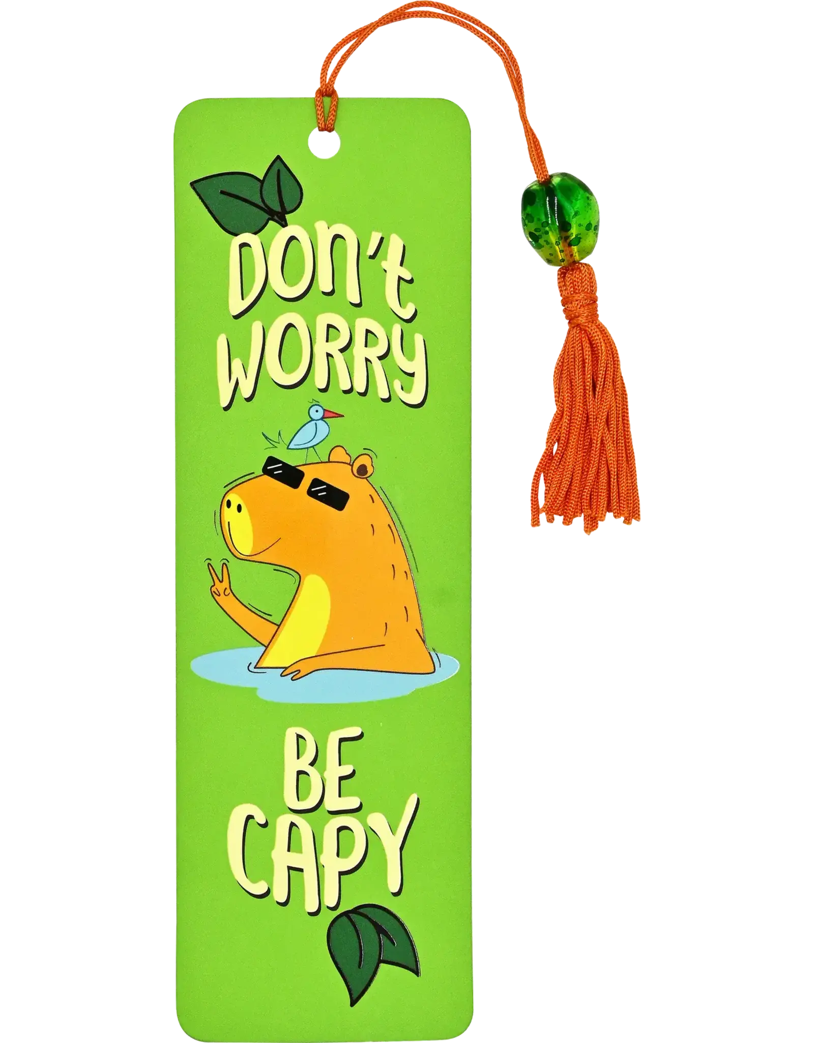 Peter Pauper Press Don't Worry Be Capy - Capybara Beaded Bookmark