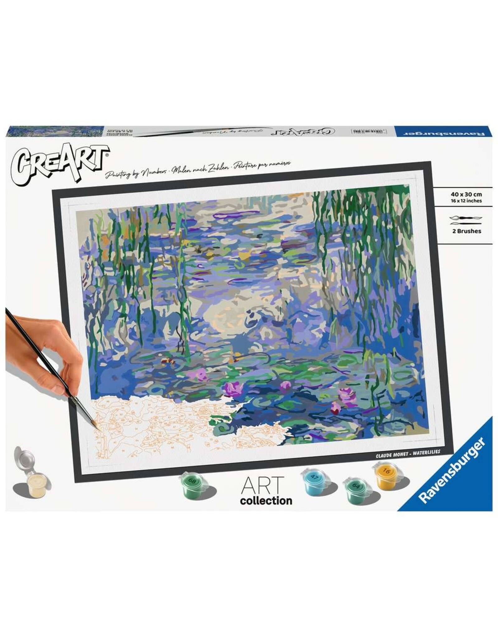 Ravensburger CreArt Paint by Number - Monet: Waterlilies