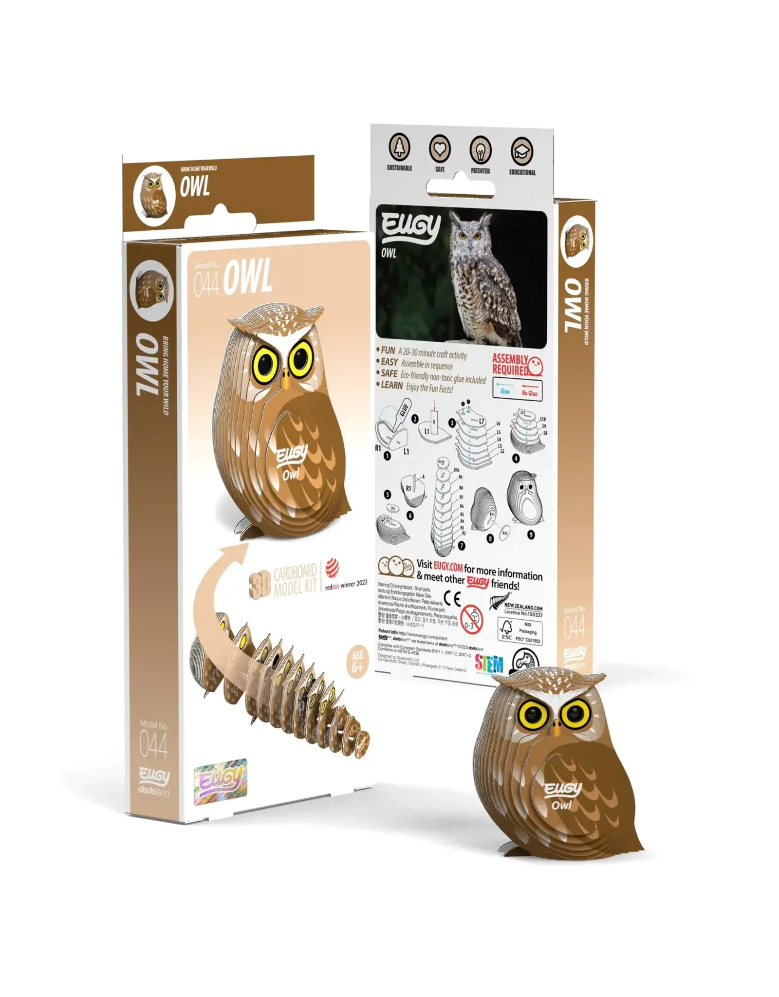 Safari EUGY Owl 3D Puzzle