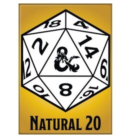 Dungeons and Dragons Natural 20 Flat Magnet