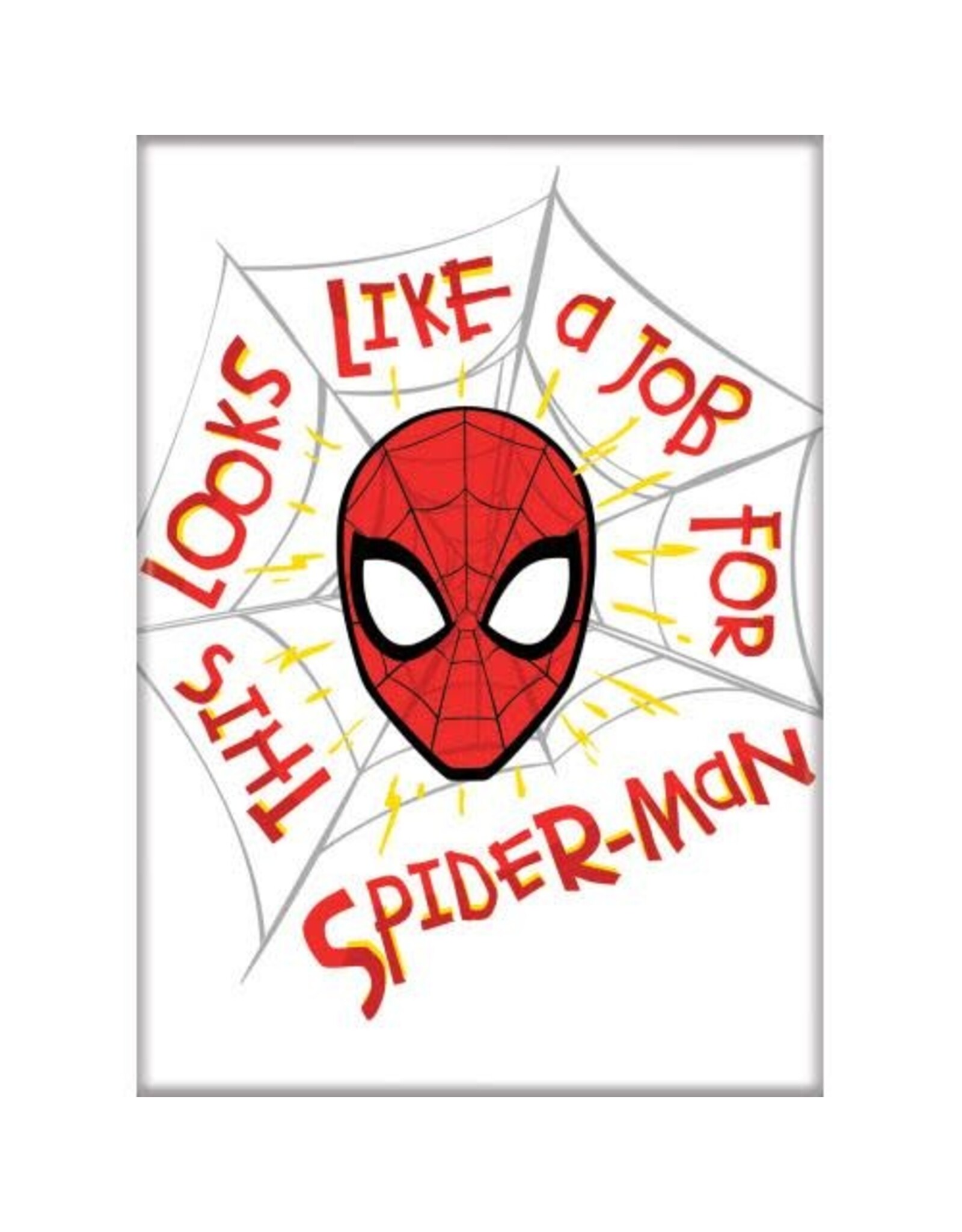 Marvel This is a Job For Spiderman Flat Magnet