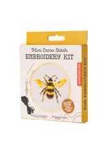 Kikkerland Bee Mini Cross Stitch Embroidery Kit