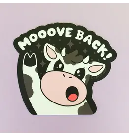 Turtle's Soup Mooove Back Cow Peek-a-Boo Large Car Vinyl Sticker