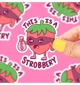 Turtle's Soup This Is A Strobbery Vinyl Sticker