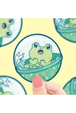 Turtle's Soup Frog Capsule Prize Toy Vinyl Sticker