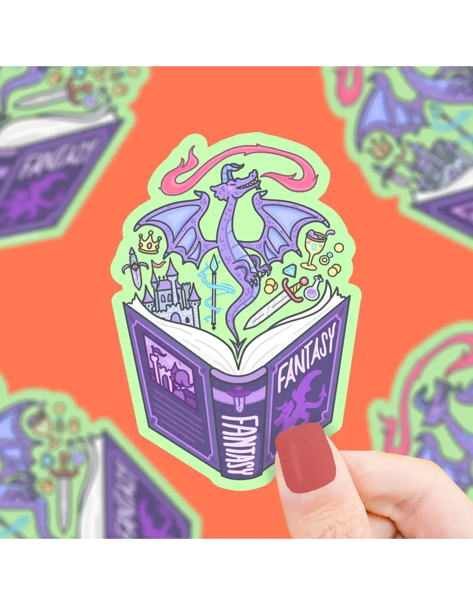 Turtle's Soup Fantasy Book Club Vinyl Sticker