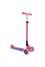 Globber Scooters & Bikes Globber Primo Foldable with Lights - Fuschia/Sky Blue