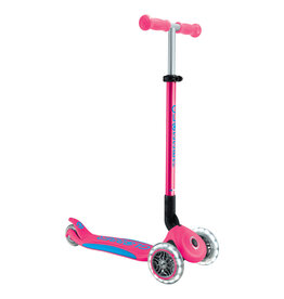 Globber Scooters & Bikes Globber Primo Foldable with Lights - Fuschia/Sky Blue