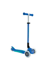 Globber Scooters & Bikes Globber Primo Foldable with Lights - Navy Blue/Emerald Green