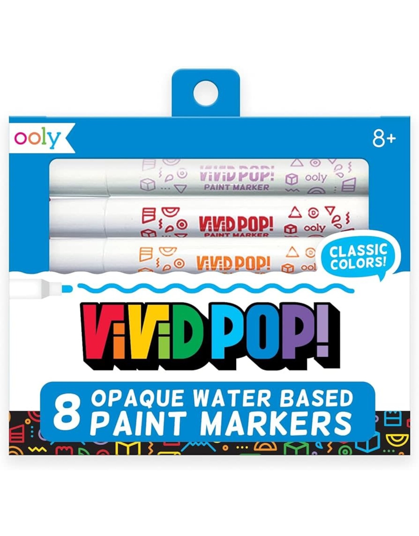 Ooly Vivid Pop! Water Based Paint Markers - 8 Pack