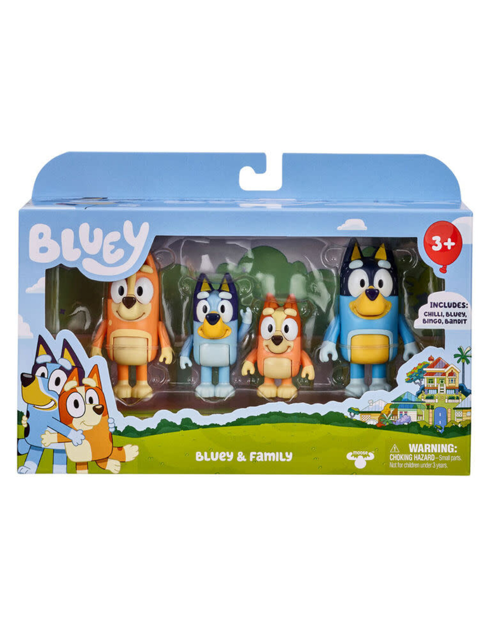Bluey S5 4 Pack Figure Set - Bluey & Family