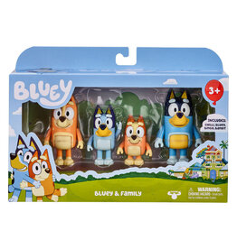 Bluey S5 4 Pack Figure Set - Bluey & Family