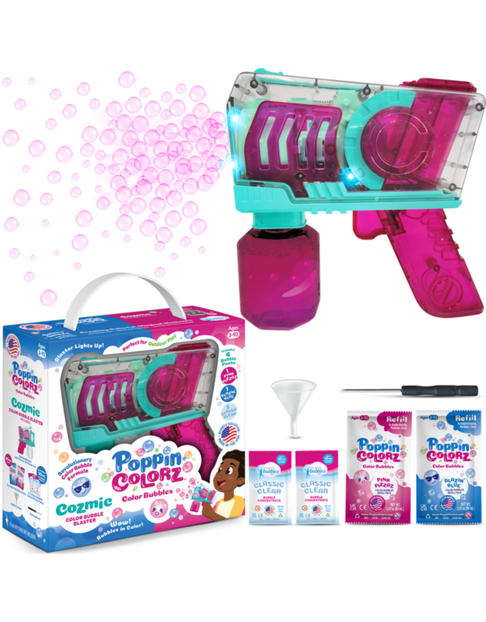 Poppin Colorz Cozmic Bubble Blaster