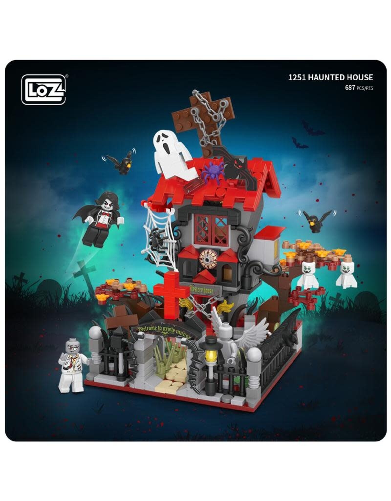 LOZ Haunted House Mini Blocks Set