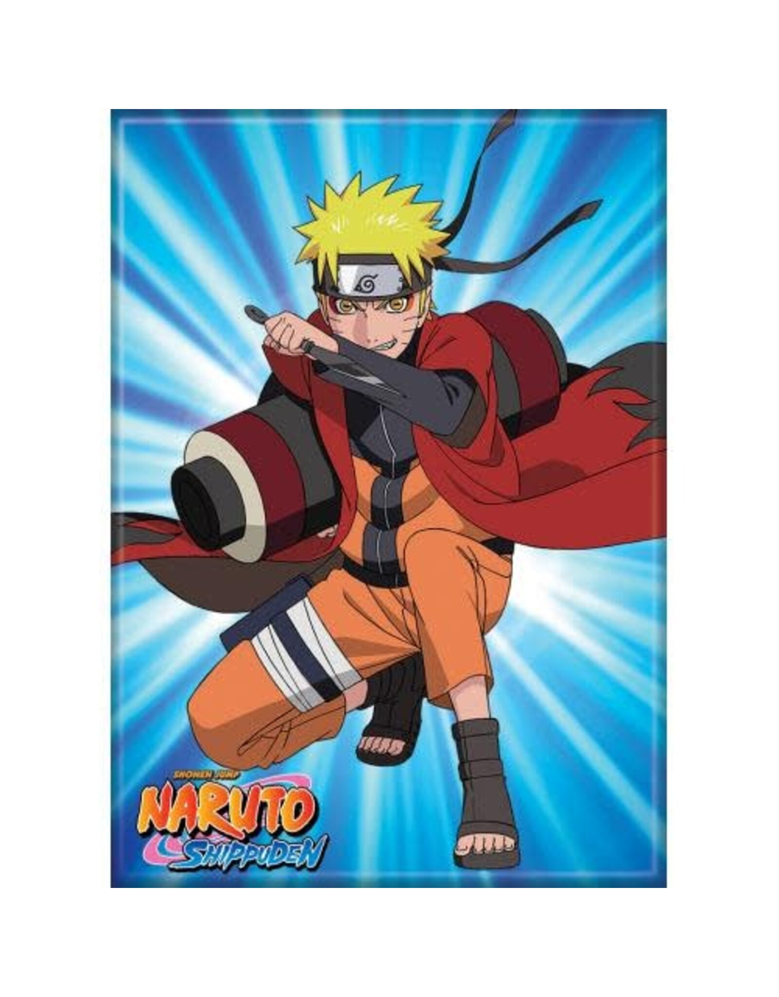 Naruto With Knife Flat Magnet
