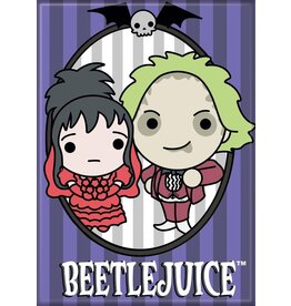 Beetlejuice and Lydia Chibi Flat Magnet