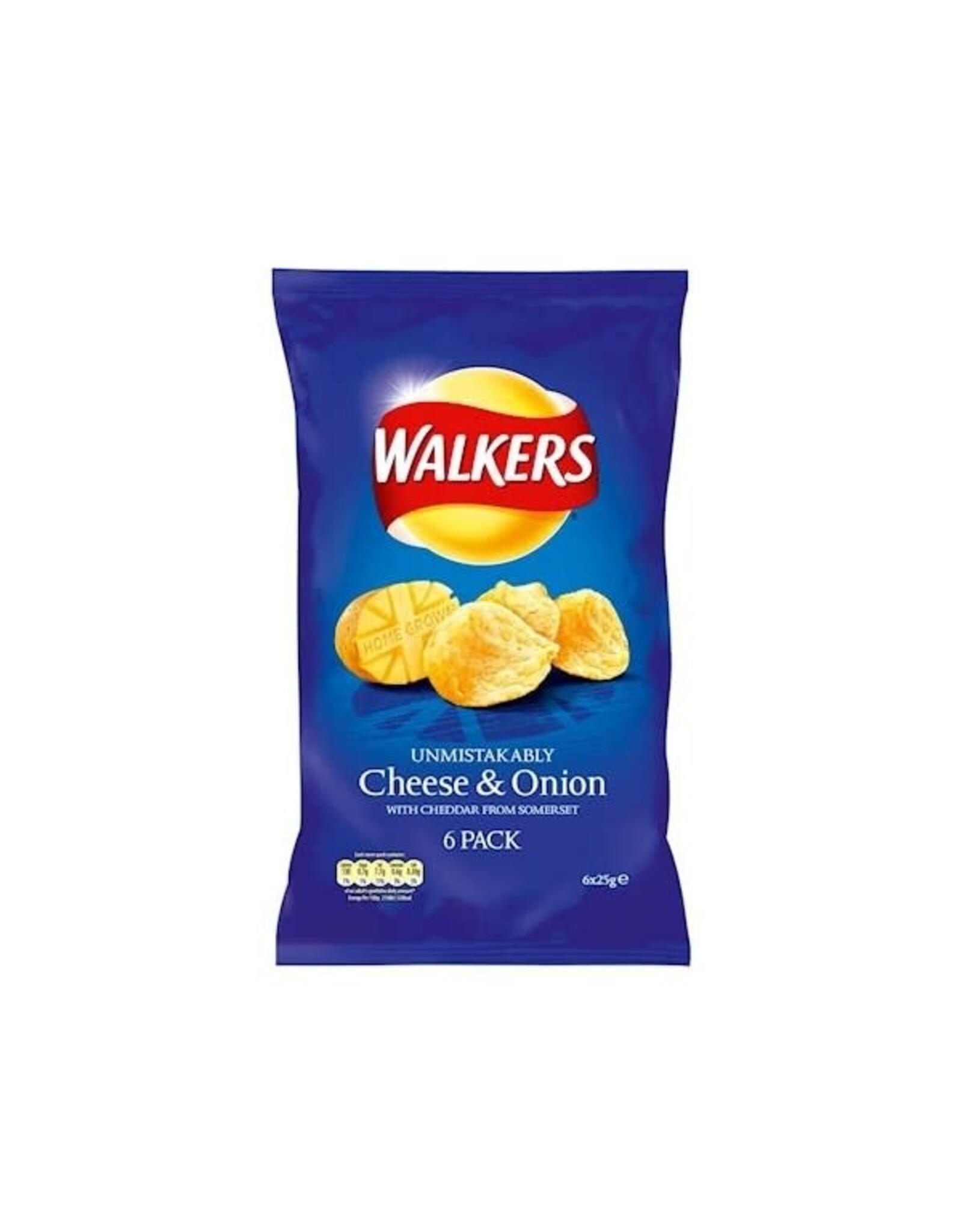 Walkers Walkers Cheese & Onion 6pk 25g (British) CLEARANCE