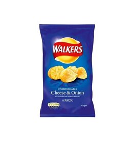 Walkers Walkers Cheese & Onion 6pk 25g (British) CLEARANCE