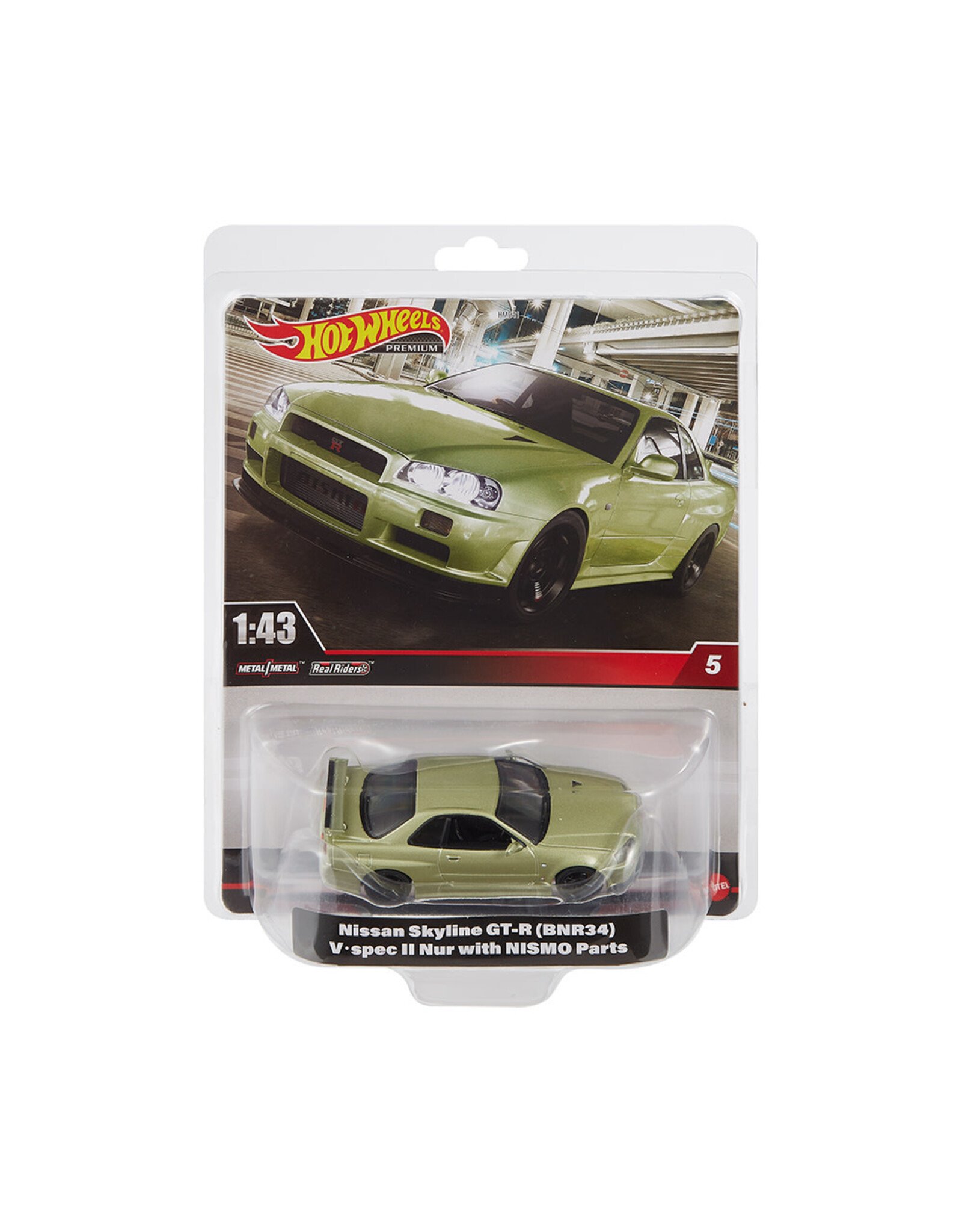 Mattel Hot Wheels Premium 1:43 Scale - Nissan Skyline GT-R (BNR34)