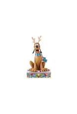 Jim Shore Pluto Christmas Holiday "Dashing rein-dog"