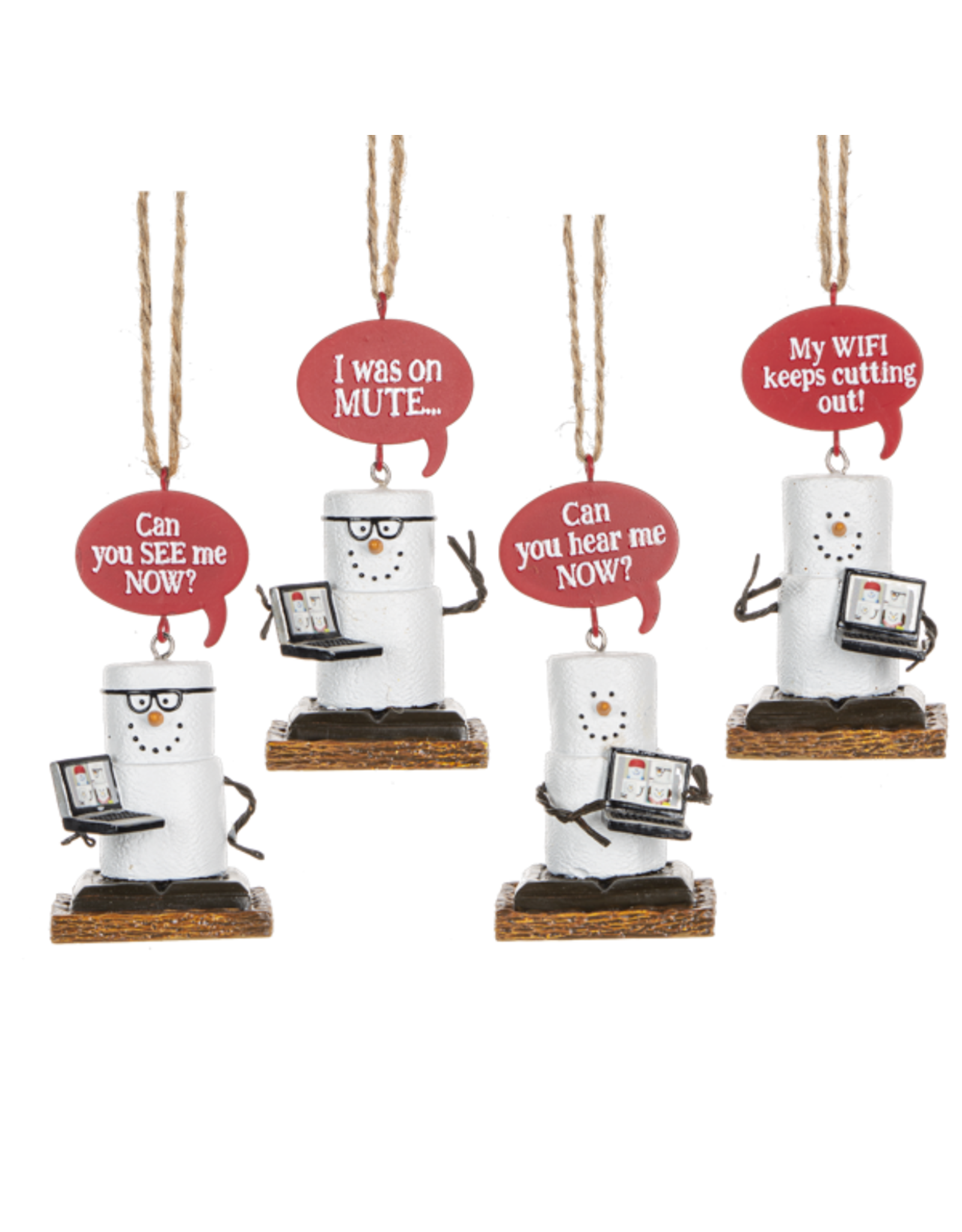 Ganz S'mores Technology Talk Ornaments Assorted