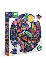 eeBoo Moths 500pc Round Puzzle