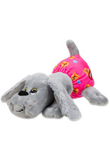 Pound Puppies Newborns - Grey Puppy with Pink Diaper