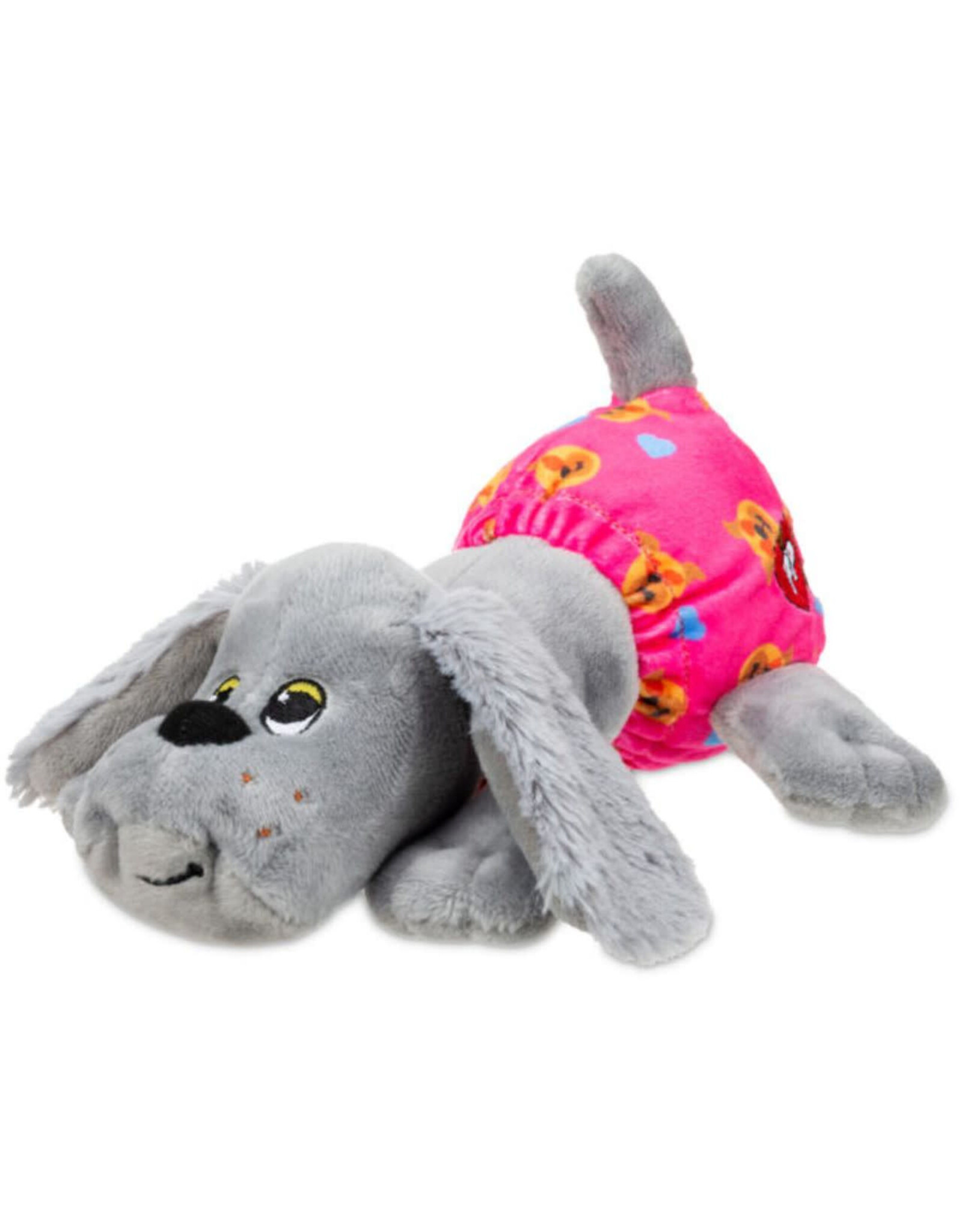Pound Puppies Newborns Grey Puppy with Pink Diaper Tumbleweed Toys
