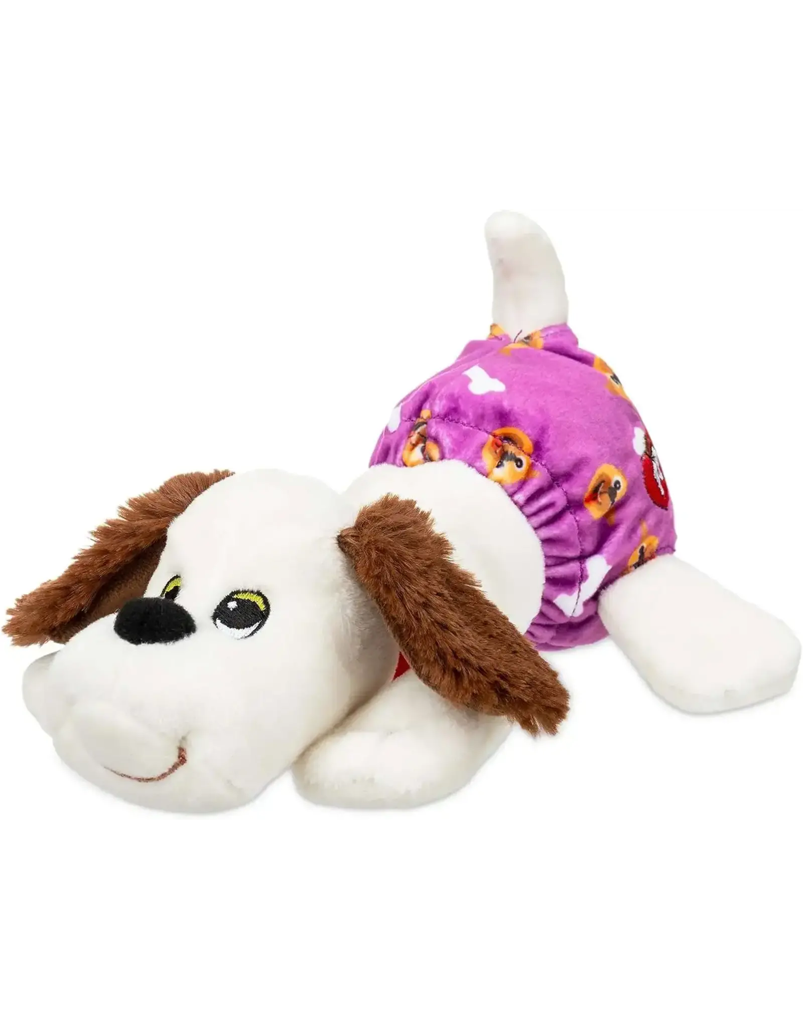 Pound Puppies Newborns - Cream & Brown Puppy with Purple Diaper