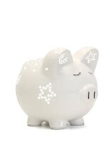 White Night Light Ceramic Piggy Bank