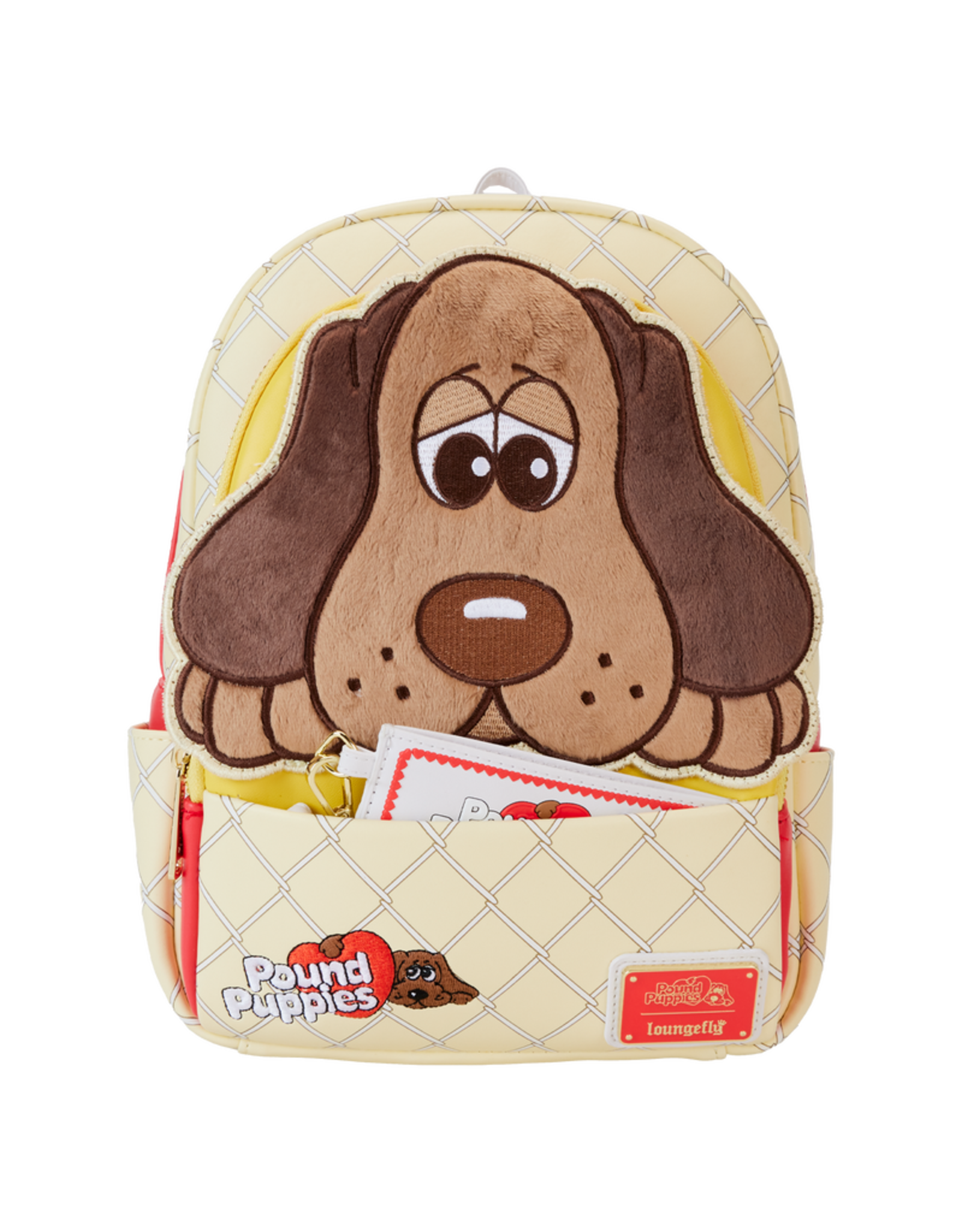 Loungefly Pound Puppies 40th Anniversary Plush Mini Backpack with Card Holder