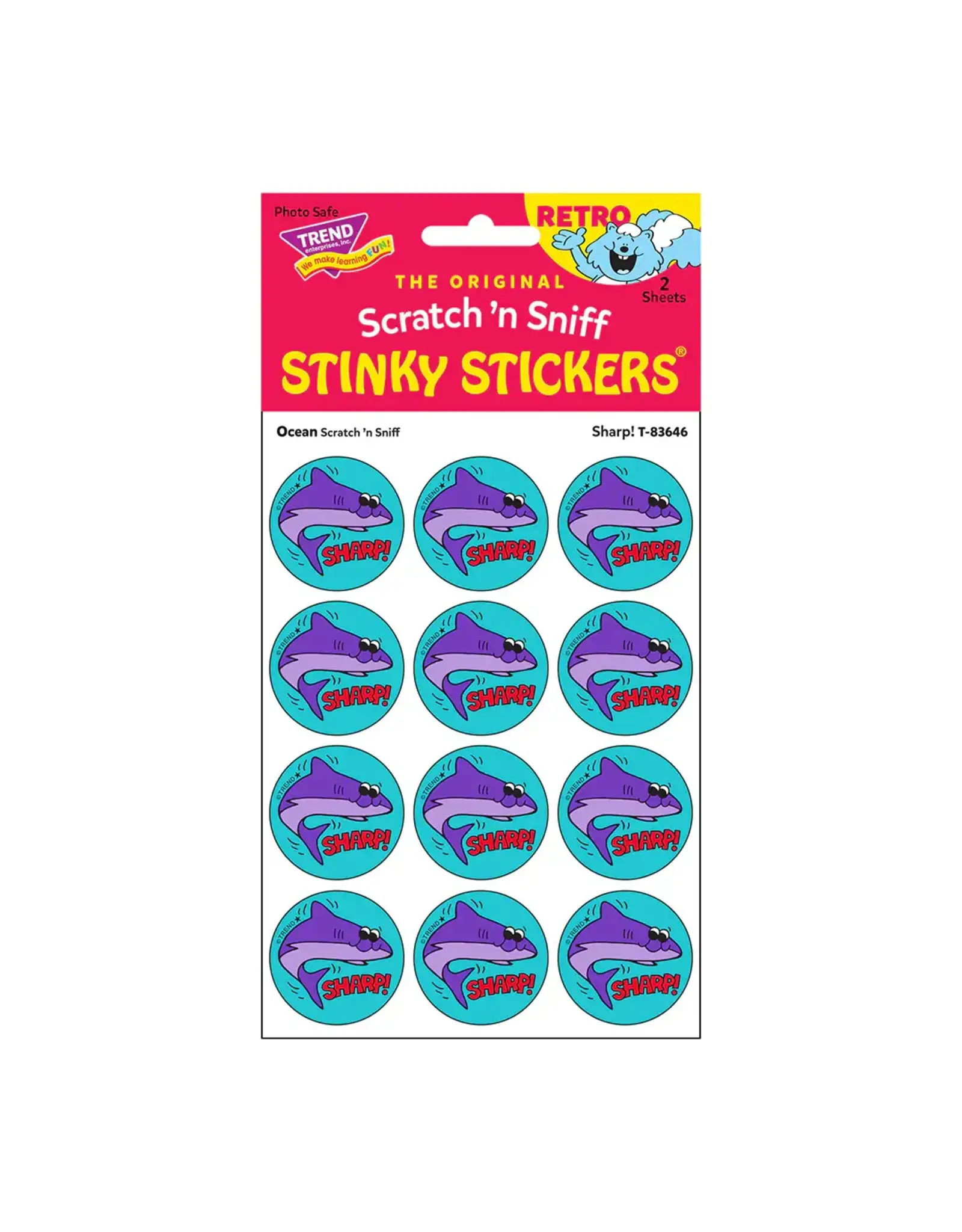 Trend Enterprise Sharp!, Ocean Scent Retro Scratch 'n Sniff Stinky Stickers