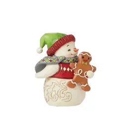 Jim Shore Mini Snowman Gingerbread Figure